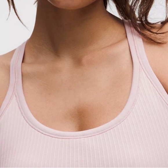 Lululemon Ebb to Street Racerback Tank in Pink Ribbed Size 6 - Picture 4 of 13